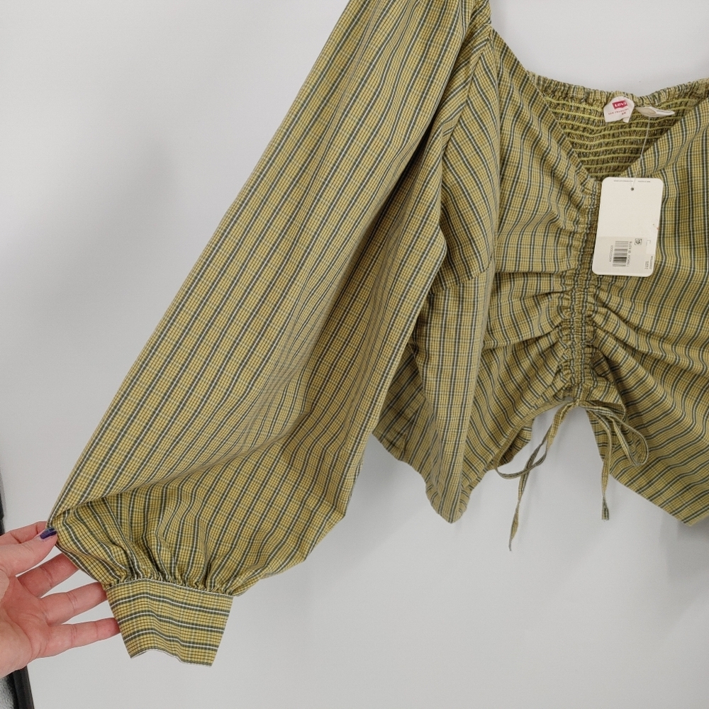 Levi's Ruched Balloon Sleeve Top - Picture 4 of 6